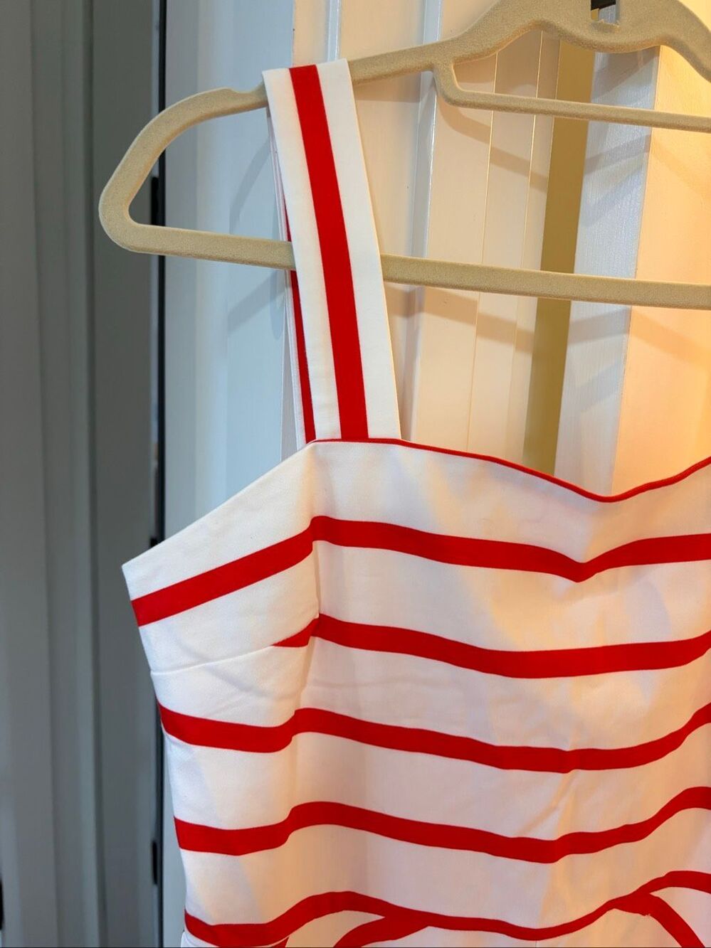 NWT Draper James Red & White Stripe Fit & Flare Coastal Sundress, Zoe dress sz 8 - Picture 4 of 10
